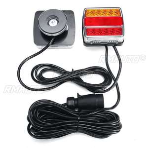 2 pièces Feux arrière LED magnétiques 12V pour camion, éclairage de plaque d'immatriculation, feu stop, signalisation pour remorque, caravanes, camping-cars, VTT, bateau IP68 - Product Image 6