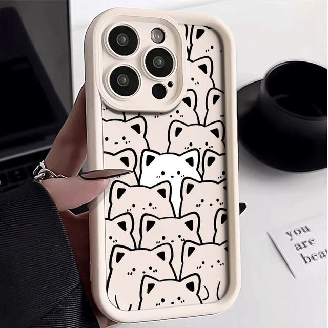 New Cute Cartoon Animals Shockproof Mobile Phone Cases for Iphone17 Air 16 15 Plus Pro Max 14 13 12 11 X Protective Cover Custom
