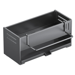 Escurridor de Cocina Plegable de Acero Inoxidable de Doble Nivel para Montar en la Pared con Soporte para Esponja y Cuchara - Product Image 3