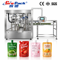 Machine de remplissage automatique de sachets à bec verseur pour détergent liquide et savon, machine de remplissage et de bouchage de sachets en plastique à bec verseur