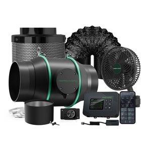 Kits de ventilation Mars Hydro IFresh avec ventilateur en ligne intelligent de 6 pouces, filtre à charbon et ventilateur à clip IControl pour tente de culture - Product Image 1
