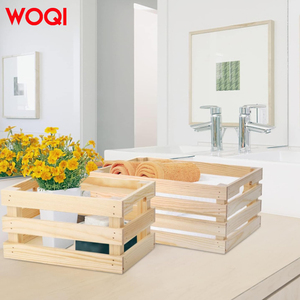 WOQI Caisses gigognes <span class=keywords><strong>en</strong></span> <span class=keywords><strong>bois</strong></span> de pin naturel avec poignées Panier de rangement décoratif <span class=keywords><strong>en</strong></span> <span class=keywords><strong>bois</strong></span> <span class=keywords><strong>pour</strong></span> l'artisanat <span class=keywords><strong>pour</strong></span> le stockage de style amoureux - Product Image 6