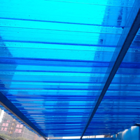 Tuile de toiture transparente en plastique imperméable moderne pour extérieur, panneau de toiture ondulé en PRV pour temple et appartement