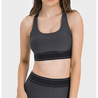 Haut soutien réglable bandoulière sous-vêtements de sport haute résistance antichoc push-up soutien-gorge de sport d'entraînement complet