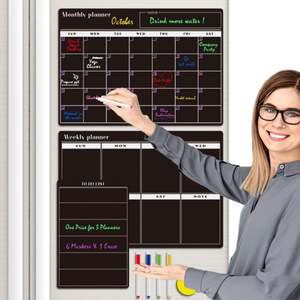 Tableau blanc mural pour réfrigérateur, calendrier et plan d'apprentissage, tableau d'affichage pour réfrigérateur - Product Image 1