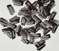 Pinces à cheveux en gros pour perruques, clips à pression à 10 dents avec dos en silicone pour extensions capillaires, 4 couleurs disponibles