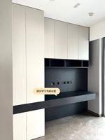 Bureau de travail ergonomique moderne en bois massif, convertible et modulaire, avec tiroir et étagère de rangement pour usage domestique ou professionnel