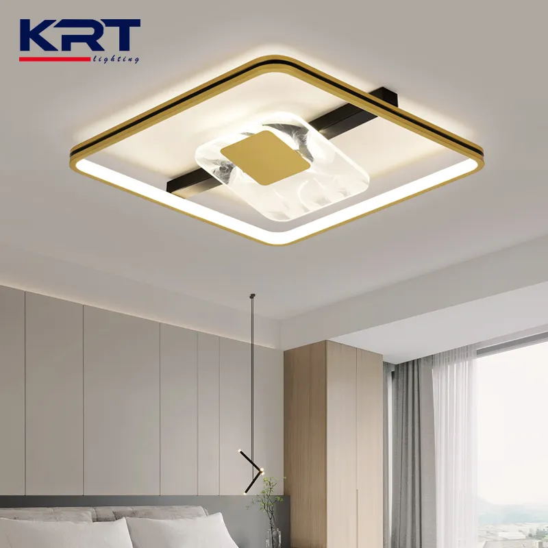 Low Freight Safety Home Modern Square Shape Surface Mounted 39w 42w Led Acrylic Ceiling Light