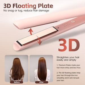 Fer à lisser plat en titane avec logo personnalisé planchas de cabello profesional Plaques en céramique titane Piastra électriques - Product Image 2