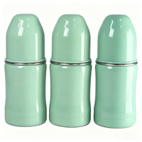 Bouteille isotherme en acier inoxydable de 180 ml avec tétine en silicone, marques graduées, couvercle anti-fuite détachable, écologique pour bébé et tout-petit
