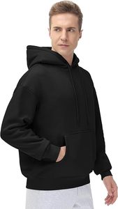 เสื้อฮู้ดผ้าฟลีซโพลีเอสเตอร์พิมพ์ลายโลโก้ตามสั่ง ผลิตแบบ OEM สำหรับฤดูหนาว ซับใน แห้งเร็ว น้ำหนัก 340 กรัม ไซส์ใหญ่ ยูนิเซ็กซ์ - Product Image 4