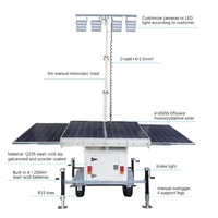 Mobiler Solar-CCTV-Anhänger mit 360°-Kabelloser Kamera Netzunabhängiger Solar-Anhänger zur Parkplatzüberwachung