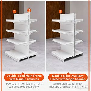 Estantes de Góndola de Plástico y Acero Resistentes, Color y Tamaño Personalizados de Fábrica, <span class=keywords><strong>para</strong></span> Minimercados - Product Image 6