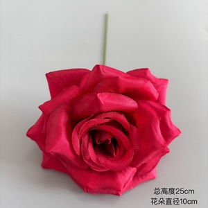 Silk Rose Artificial <b>Flower</b> <b>Single</b> Yellow Wedding Decoration Handmade Modern Style - Product Image 3