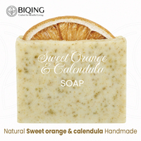Jabón de Proceso en Frío, Jabón Suave, Jabón de Manzanilla, Jabón Vegano con Aceite Esencial de Naranja, Jabón con Aceite Esencial de Limón, Jabón con Aceite de Oliva, Jabón para Regalo, MOQ Bajo