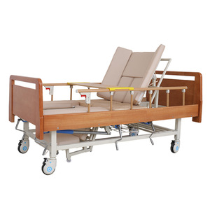Lit médicalisé manuel en bois Baoxin pour personnes âgées, lit d'hôpital simple pour chambre à coucher - Product Image 1