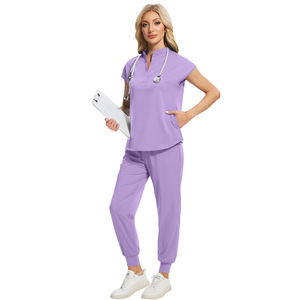 Mode confortable 2 pièces/ensemble uniformes médicaux soins infirmiers gommage ensembles femmes hôpital Salon de beauté dentaire en gros gommages personnalisés - Product Image 6