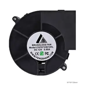 DC Volts 5V 12 24V 97mm x 33 milímetros CG Fan Forte Fluxo de Ar ventilador do Ventilador Sem Escova Elétrica 9733 97x97x33mm