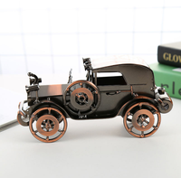 Europa y Estados Unidos Retro nostálgico viejo coche modelo hierro decoración artesanía Metal fundido para Bar cafetería Decoración