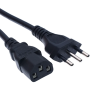 Câble d'alimentation européen VDE approuvé, type italien AC IEC320 C13 H05vv-f 3g1.0mm2 3g1.5mm2 3x0.75mm2, prise européenne 3 broches, Allemagne