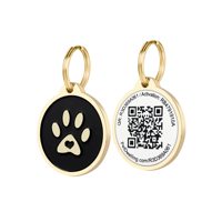 Placa de Identificación Personalizada para Perros de Aleación de Zinc con Código QR y Esmalte Suave