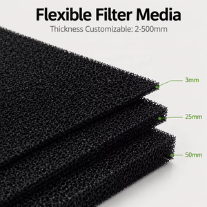 Tapis filtrant rond en éponge de charbon actif, <span class=keywords><strong>mousse</strong></span> de <span class=keywords><strong>polyuréthane</strong></span> imprégnée de carbone pour filtre à air, purificateur d'air, taille personnalisée, OEM - Product Image 5