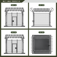 Bloques de Construcción MOC para Cercas de Alambre, Accesorios Modulares para Dioramas, Ladrillos de Juguete para Ensamblar Escenas de Batalla Personalizadas