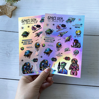 Conceptions personnalisées imprimées A4 A5 A6 taille vinyle adhésif imperméable mat bisou feuilles d'autocollants pour enfants pour les entreprises