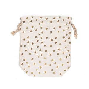 Sac cadeau en toile de coton épaisse blanche réutilisable avec base ronde personnalisable, estampage à chaud, cordon de serrage, pour souvenirs, emballage de bougies - Product Image 4