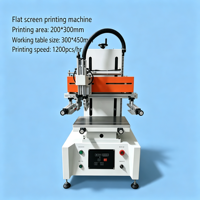 Machine d'impression sérigraphique semi-automatique à plat, nouveau modèle mini, zone d'impression 200x300, imprimante à écran de soie, imprimante pour tubes