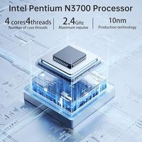 Mini PC para Uso Empresarial (4C/4T) 8GB RAM 128GB SSD Windows 10 WiFi/BT/USB-C/ Gráficos Integrados 4K RJ45 LAN