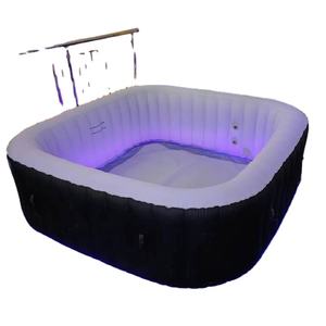 OHO Haute Qualité Ronde <span class=keywords><strong>Gonflable</strong></span> Whirlpool Baignoire Portable tube chaud extérieur Durable Spa Bain À Remous avec Lumières Led - Product Image 1