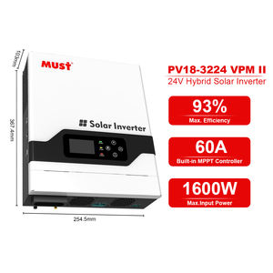 Onduleur solaire hybride à onde sinusoïdale pure <span class=keywords><strong>PV1800</strong></span>, onduleur solaire haute fréquence 3kVA hors réseau, onduleur solaire hybride 12V - Product Image 4