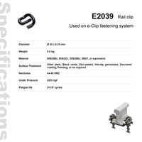 Système d'assemblage de clips de fixation de rail E2039 pour rail UIC60