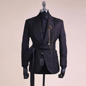 Abiti Sartoriali da Uomo di <span class=keywords><strong>Alta</strong></span> Gamma per Sposo e Business, Elegante Completo Italiano a Due Pezzi con Revers a un Bottone - Product Image 1