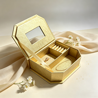 Boîte à bijoux faite à la main de forme irrégulière avec papier texturé spécial, boîte de rangement de luxe en papier pour bagues, colliers, petits cadeaux