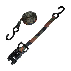 Wholesale Polyester 1inch Tie Down Strap 800kg Lashing Straps Camo Ratchet Straps