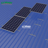 Prix de gros Support de montage de panneau solaire Rail court Mini rail en aluminium anodisé pour toit en tôle