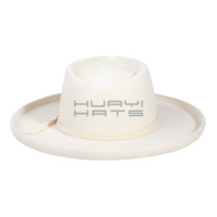 Vente en gros Huayihats 100% Australien Feutre de Laine Fedora Logo Personnalisé Mode Bandeau Chapeaux unis pour Femmes Hommes Blanc Crayon Bord