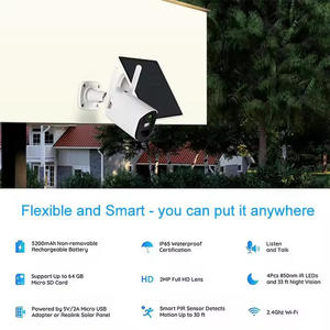 Wistino กล้องวงจรปิดพลังงานแสงอาทิตย์ระบบ HD, 3MP ตรวจจับการเคลื่อนไหวระบบความปลอดภัยแบตเตอรี่24/7แบตเตอรี่ - Product Image 1