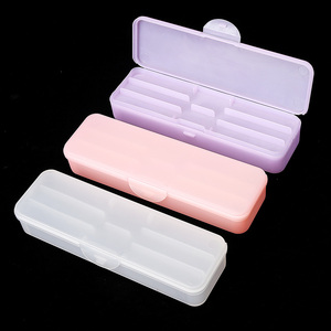 Colorful False <b>Nail</b> Empty Double Layer Sand Tool Box Pen Storage Salon Manicure <b>Nail</b> Art Organizer Container Holder <b>Case</b> Kit - Product Image 3