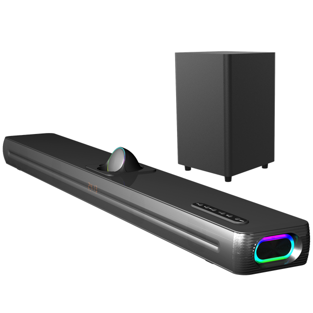 2.1CH Bluetooth Indoor Home Theatre Soundbar With Independent Wooden Subwoofer for TV