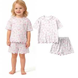 สั่งจองล่วงหน้าขั้นต่ำ 5 ชิ้น ชุดเด็กผู้หญิงลายเปลือกหอยสำหรับฤดูร้อน เสื้อผ้าสไตล์น่ารัก แฟชั่นสำหรับเด็กวัยหัดเดิน ราคาโรงงาน ขายส่ง - Product Image 3