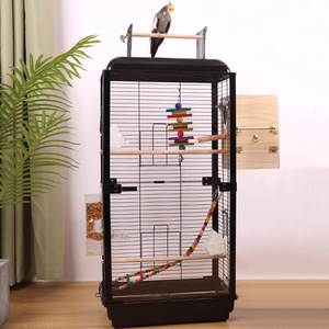 Jaula Elegante y Amplia <span class=keywords><strong>para</strong></span> Loros con Techo Abatible y Bandeja Extraíble <span class=keywords><strong>para</strong></span> Aves Pequeñas y Medianas, Jaula de Exhibición <span class=keywords><strong>para</strong></span> el Hogar - Product Image 3