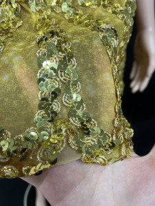 Novance Y5493 Prodotto di Tendenza 2026 Abito Corto da Festa con Strass per Cantanti, Abbigliamento per Festival Musicali, Vestito Luccicante - Product Image 6