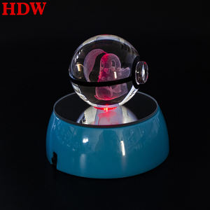Bola Pokemón Wobbuffet <span class=keywords><strong>de</strong></span> Cristal Personalizable con Grabado 3D, Base LED <span class=keywords><strong>de</strong></span> Ópalo, Regalo <span class=keywords><strong>de</strong></span> Cumpleaños, Venta al Por Mayor y Dropshipping 2025 - Product Image 4