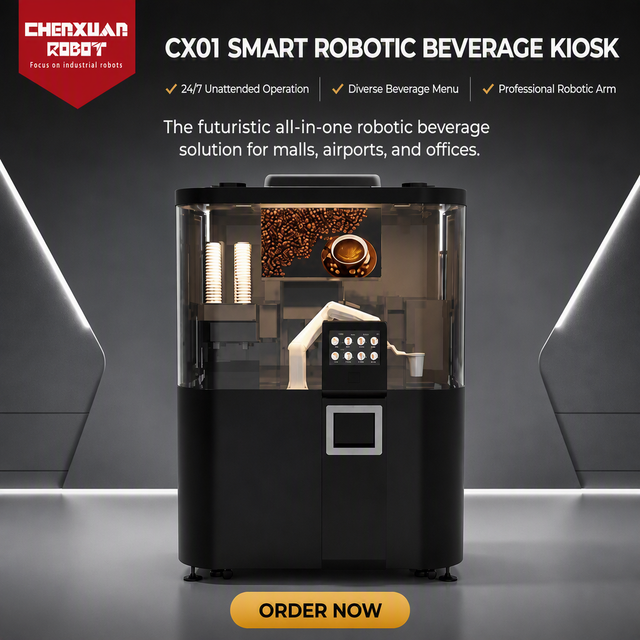 Professional Robotic Coffee Vending Machine Industrial Robot Systems for Complete Smart Retail Automation Station