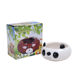 <span class=keywords><strong>Cendrier</strong></span> rond en céramique en gros, design mignon d'animaux, <span class=keywords><strong>grenouille</strong></span> verte, panda blanc, cochon rose, <span class=keywords><strong>cendrier</strong></span> à cigarettes - Product Image 3