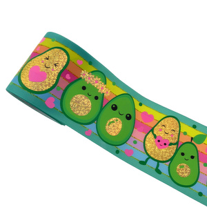 Cinta <span class=keywords><strong>de</strong></span> Grosgrain con Estampado <span class=keywords><strong>de</strong></span> Aguacate, Diseño <span class=keywords><strong>de</strong></span> Personaje <span class=keywords><strong>de</strong></span> Aguacate en Lámina Dorada <span class=keywords><strong>para</strong></span> Manualidades, Envoltura <span class=keywords><strong>de</strong></span> Regalos, Colores Pastel Surtidos - Product Image 4