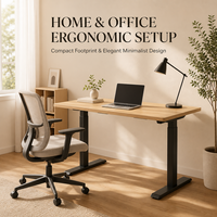 Bureau assis-debout électrique à 2 niveaux avec double moteur dissimulé, réglable en hauteur, ergonomique, pour la maison et le bureau, mobilier informatique